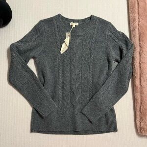 Mystree Charcoal Cable Knit Sweater